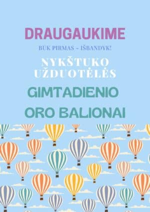 Dekoratyvinė priemonė GIMTADIENIO ORO BALIONAI PDF