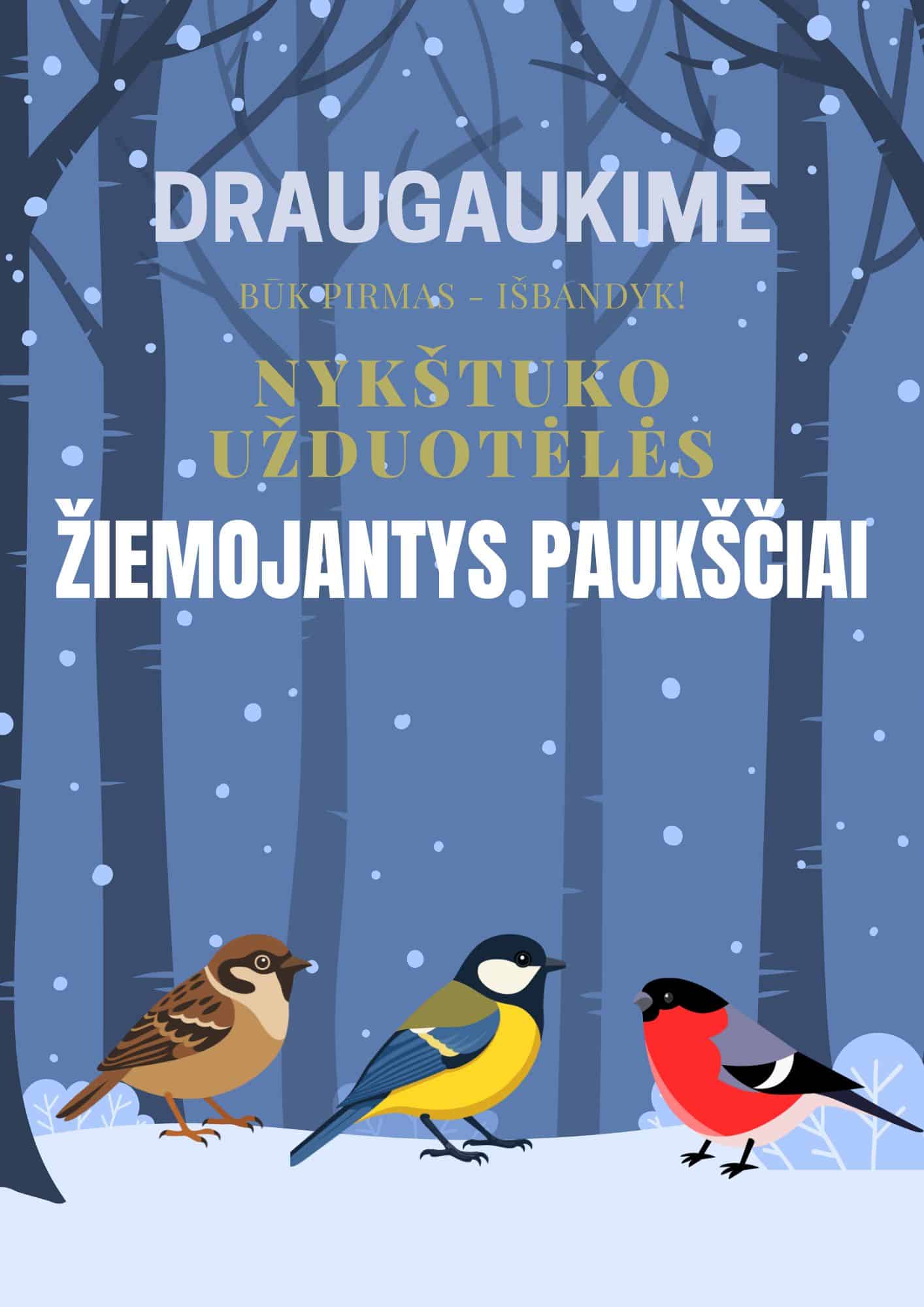 Užduočių ir veiklų knygelė Žiemojantys paukščiai PDF formatu 1 Užduočių ir veiklų knygelė PDF