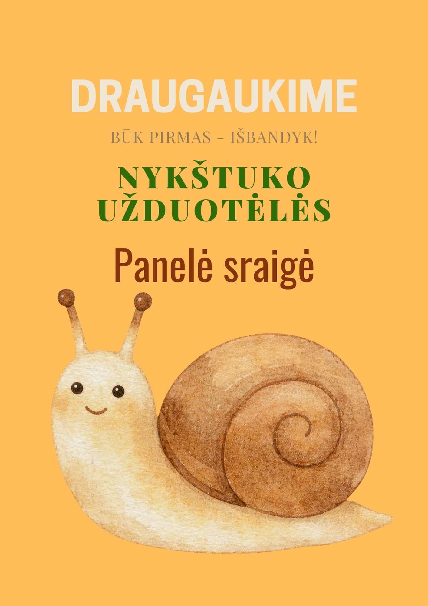 Užduočių ir veiklų knygelė Panelė sraigė PDF formatu 1 Užduočių ir veiklų knygelė PDF
